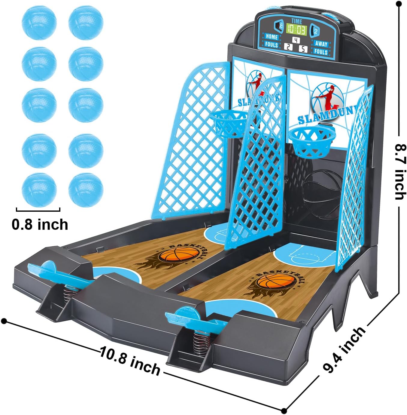 Table Top Games, Glow in The Dark Mini Basketball Game - Desktop Games for Kids，Desk Toys for Office for Adults - Basketball Gifts for Boys 3 4 5 6 7 8 9 10 11 12