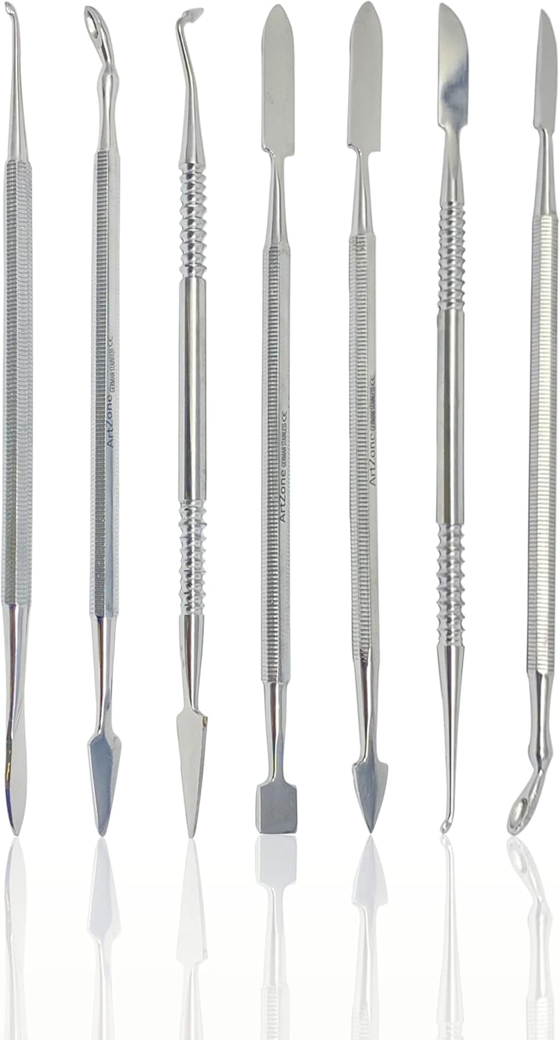 CYNAMED Stainless Steel Spatula Wax & Clay Sculpting Tool Carver Set (7PK)