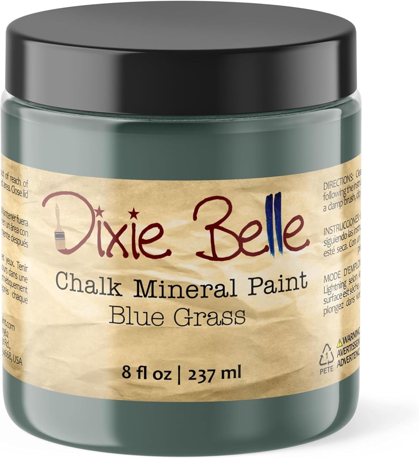 Dixie Belle Paint Company Chalk Finish Furniture Paint – Blue Grass (8oz) – Matte Chic Chalk Mineral DIY Furniture Paint