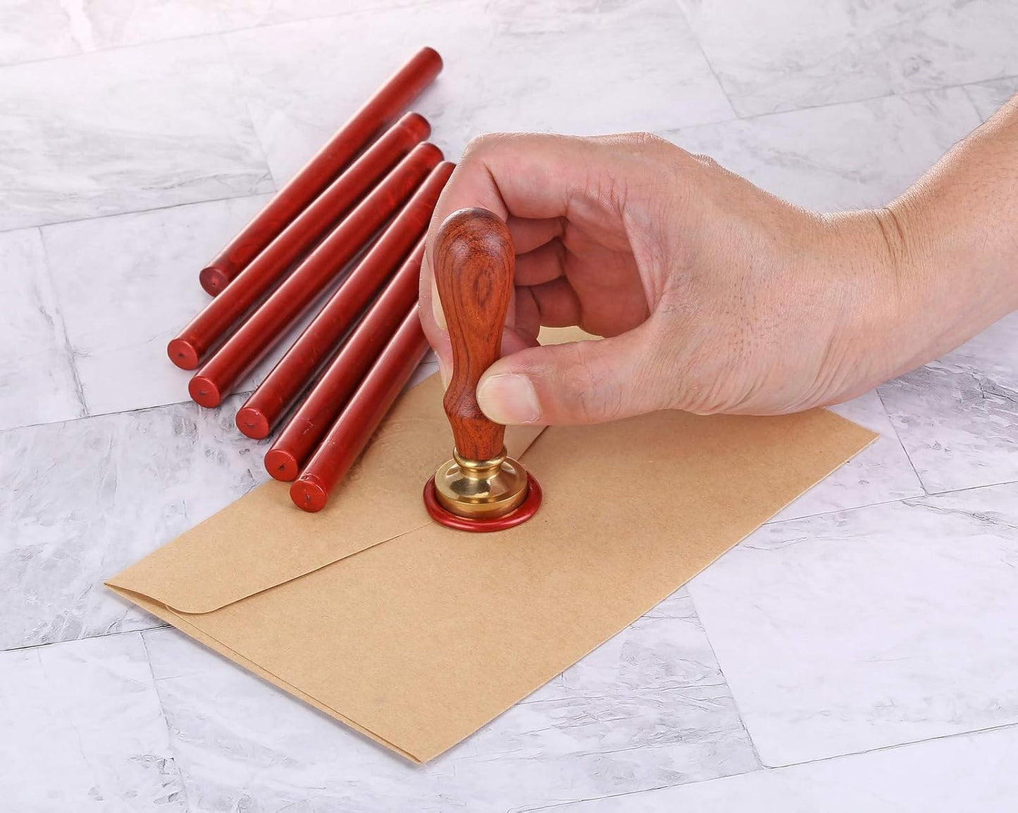 Yoption 15 Pieces Glue Gun Sealing Wax Sticks for Wax Seal Stamp, Great for Wedding Invitations, Cards, Envelopes (Antique Wine Red)