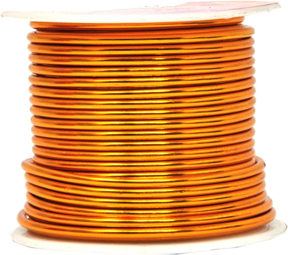 Mandala Crafts 12 Gauge Anodized Aluminum Craft Wire for Jewelry Making - 276 FT Colored Flexible Silver Black Gold Purple Red Kelly Green Wire - Bendable for Bonsai Armature Crafting Sculpting