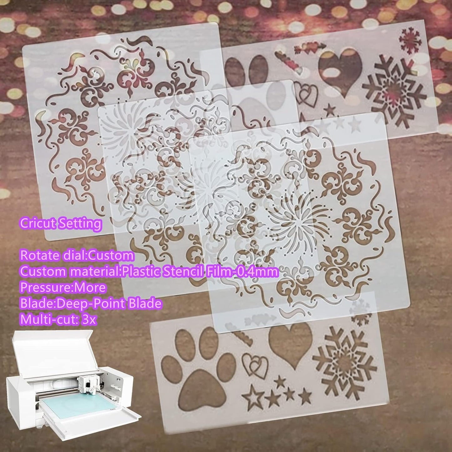 Mylar Stencil Sheets, 12W x 24L inches, Blank for Crafting, Silver