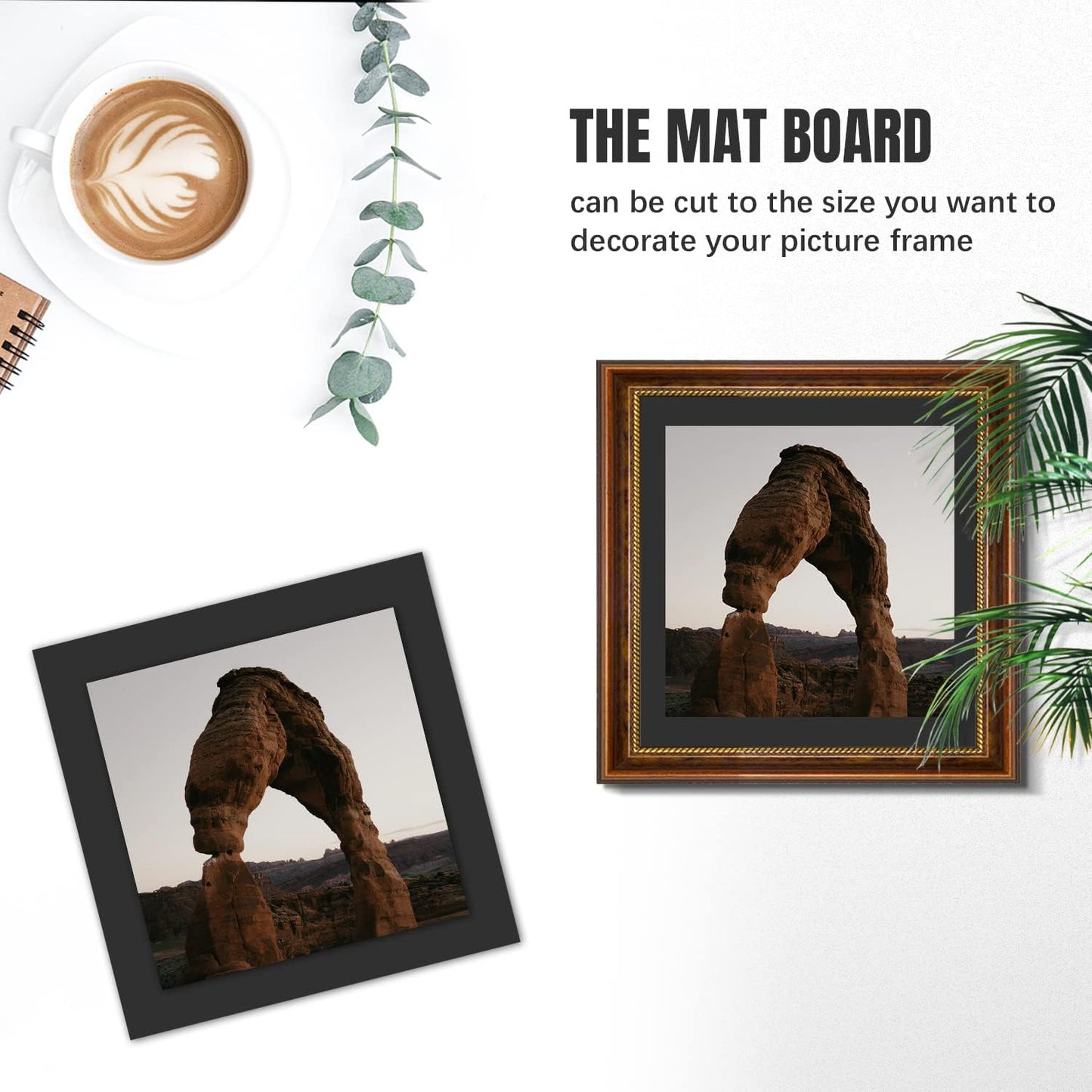 AUEAR, 15 Pack 12x12 Uncut Matte Boards Black Photo Mat Board Great for Picture Framing, Print, Artwork