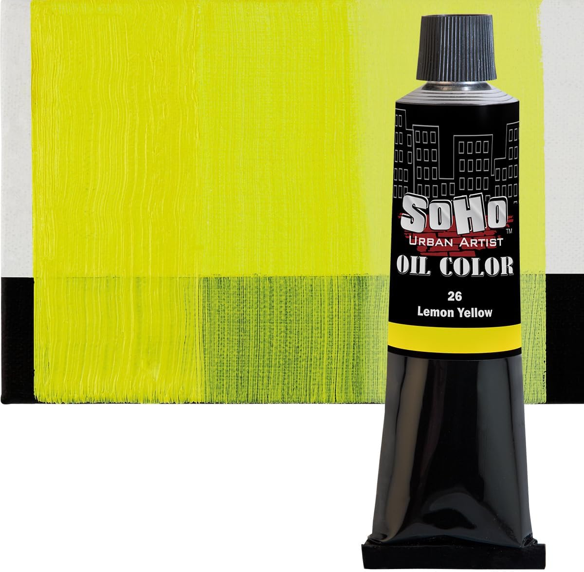 Soho Urban Artist Oil Paint - Lemon Yellow, 50 ml Tube - Best Valued Oil Colors for Painting, Excellent Pigment Load
