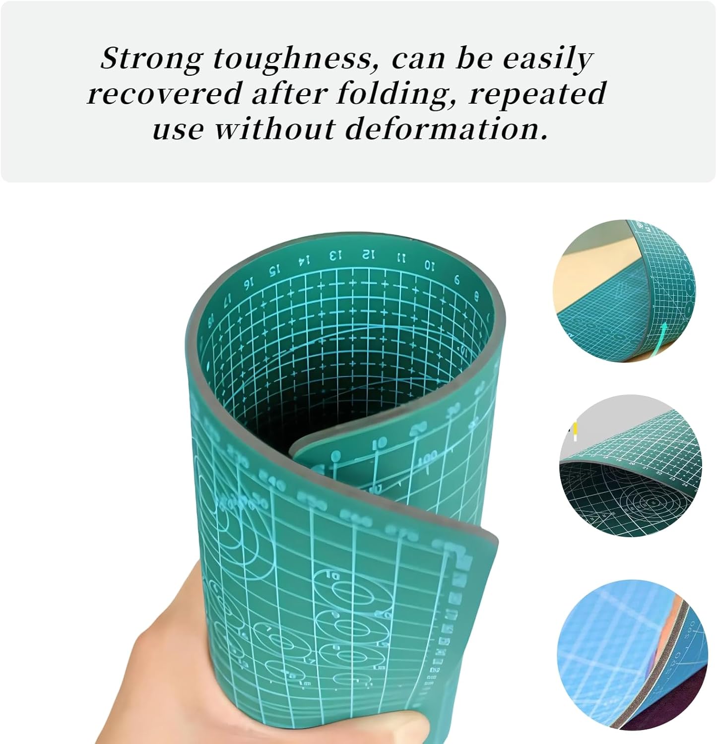 A5 Self-Healing Cutting Mat, Small Cutting Mat, Professional Double Sided Durable Cuttings Mats, Great for Hop Scrapbooking, Quilting, Fabric, Sewing Craft Projects (Mixed Colors, A5)