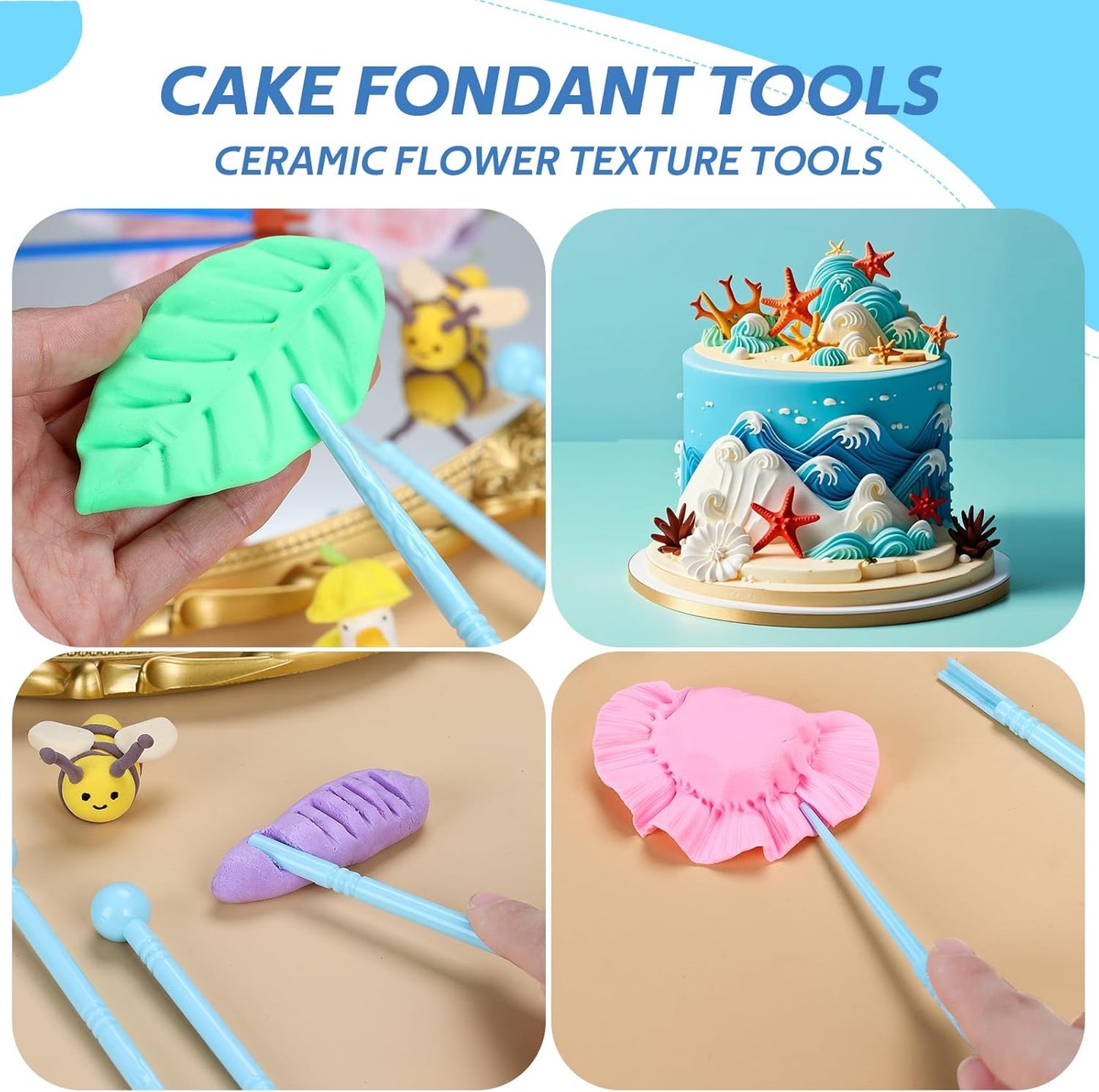 Polymer Clay Tools, Modeling Dotting Tools, Silicone Clay Sculpting Tool, Air Dry Clay Kit for Painting Embossing Scoring Modeling, Nail Art