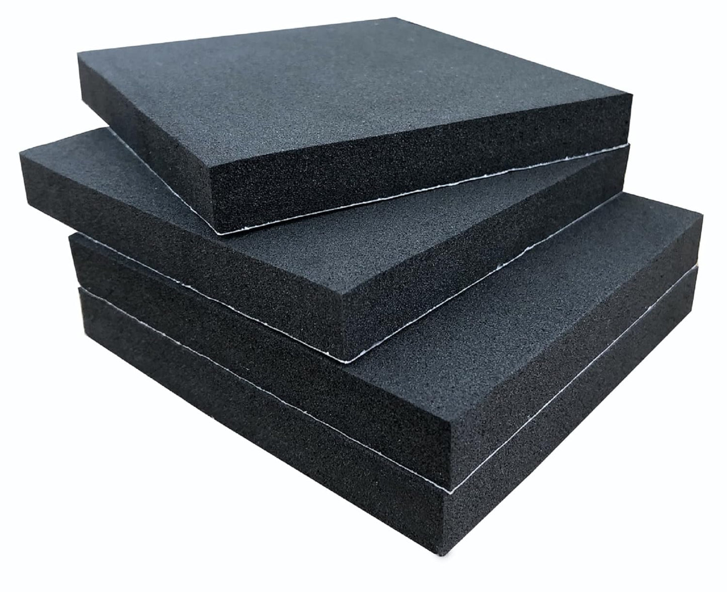 8 Pcs Foam Padding Sheet with Adhesive, Neoprene Rubber Adhesive Pads Closed Cell Foam Sheet for Insulation Soundproofing Anti-Slip Black (4" x 4" x 1/2", 8 Pcs)
