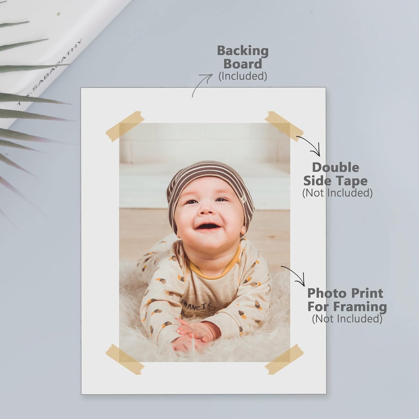 10 Pack Backing Boards, 13x19 Uncut White Mats Matboards, Acid-Free Backerboards for Art Prints, Ideal for Photos, Pictures, Prints, and Frames