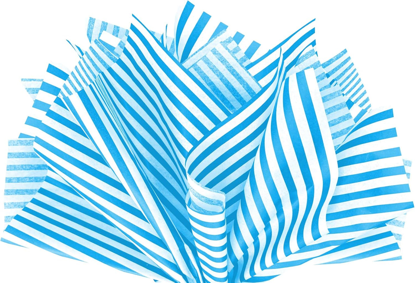 Flexicore Packaging Turquoise Blue Pin Stripe Print Gift Wrap Tissue Paper Size: 15 Inch X 20 Inch | Count: 10 Sheets | Color: Turquoise Pin Stripe