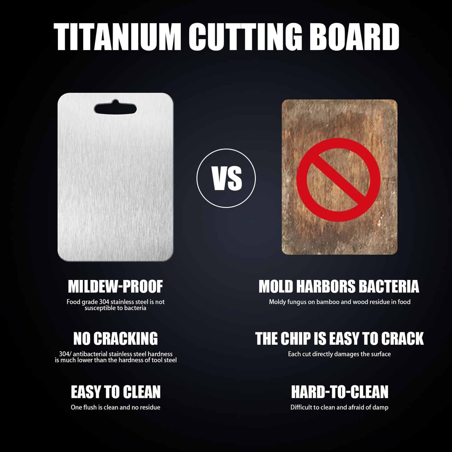 SHIRIA Cutting Board, Pure Titanium Cutting Boards For Kitchen, Double-Sided Titanium Cutting Board for Cutting Vegetables And Meat (18 * 12 in)