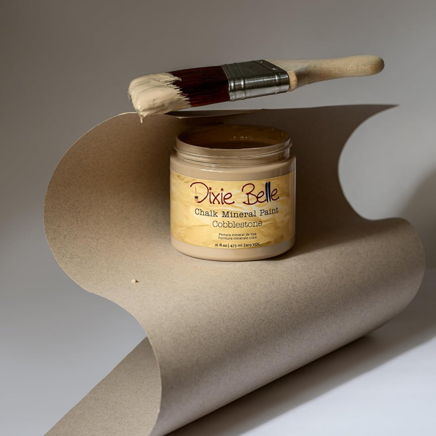 Dixie Belle Paint Company Chalk Finish Furniture Paint - Cobblestone (32oz) - Matte Weathered Stone Chic Chalk Mineral DIY Furniture Paint