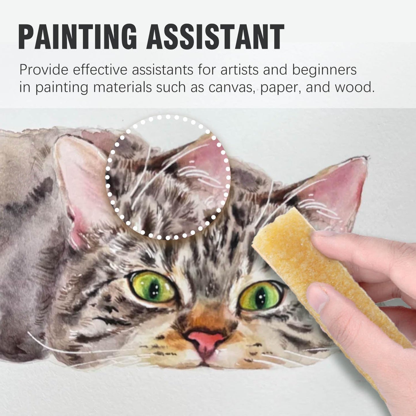 Blue Watercolor Masking Fluid - Professional Art Supplies with Brush & Eraser for Artists, Painting Medium Pen