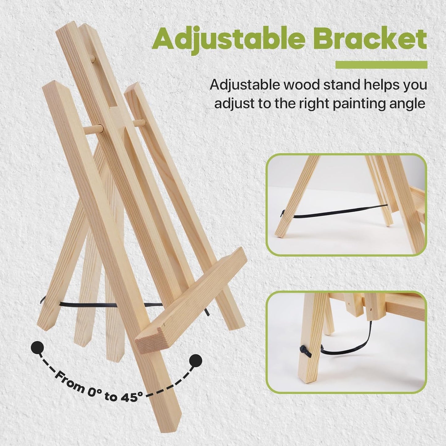 CONDA 6 Pack 11.8" Tabletop Easel, Portable A-Frame Tripod Tabletop Easel Set for Painting Party & Displaying Canvases, Photos, Display Tripod Holder Stand for Students Kids Beginners