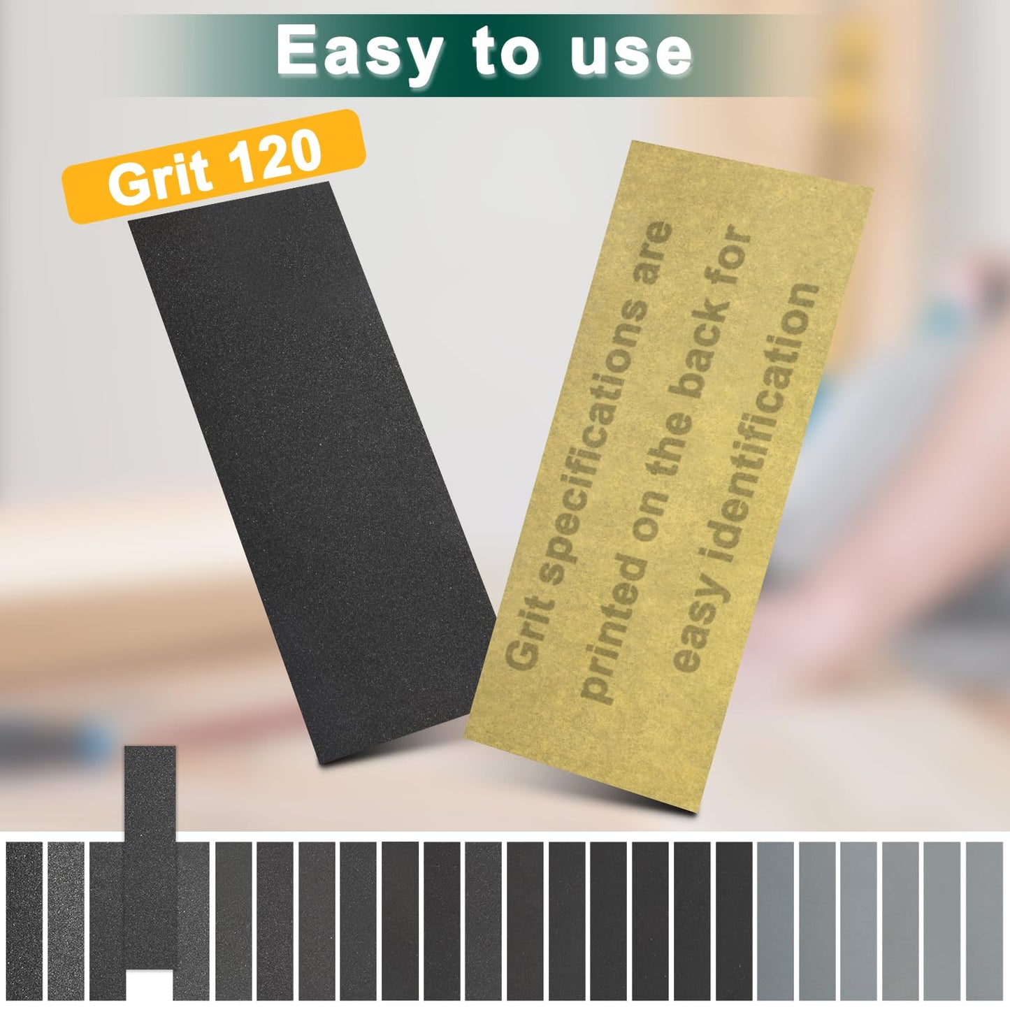 20PCS Sand Paper 120 Grit Sandpaper Sheets, 9 x 3.6 Inch Wet Dry Sandpaper Sheets, Sand Paper for Metal, Wood Furniture, Automotive and Crafts