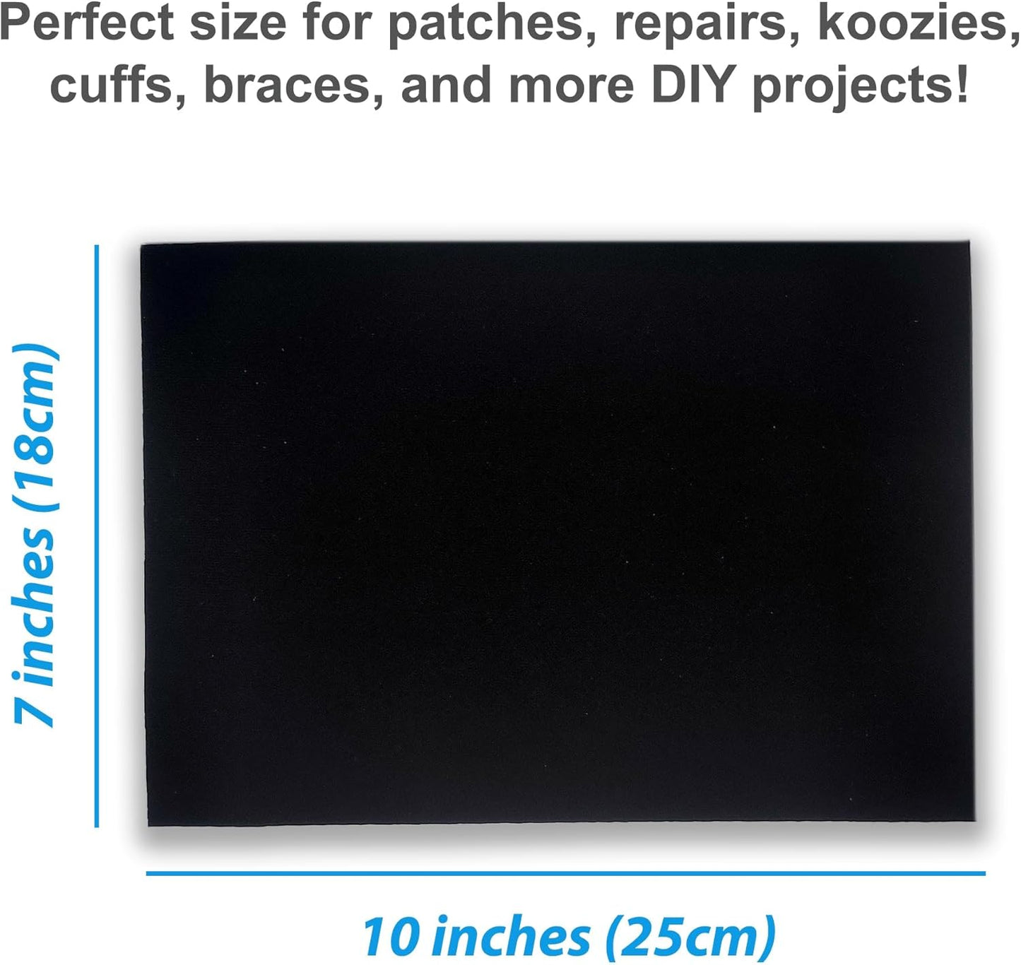 Neoprene Fabric Assortment Sample Patch Sheet Packs for Sewing Material Wetsuit Repair (3 Pack, 2mm Gray)