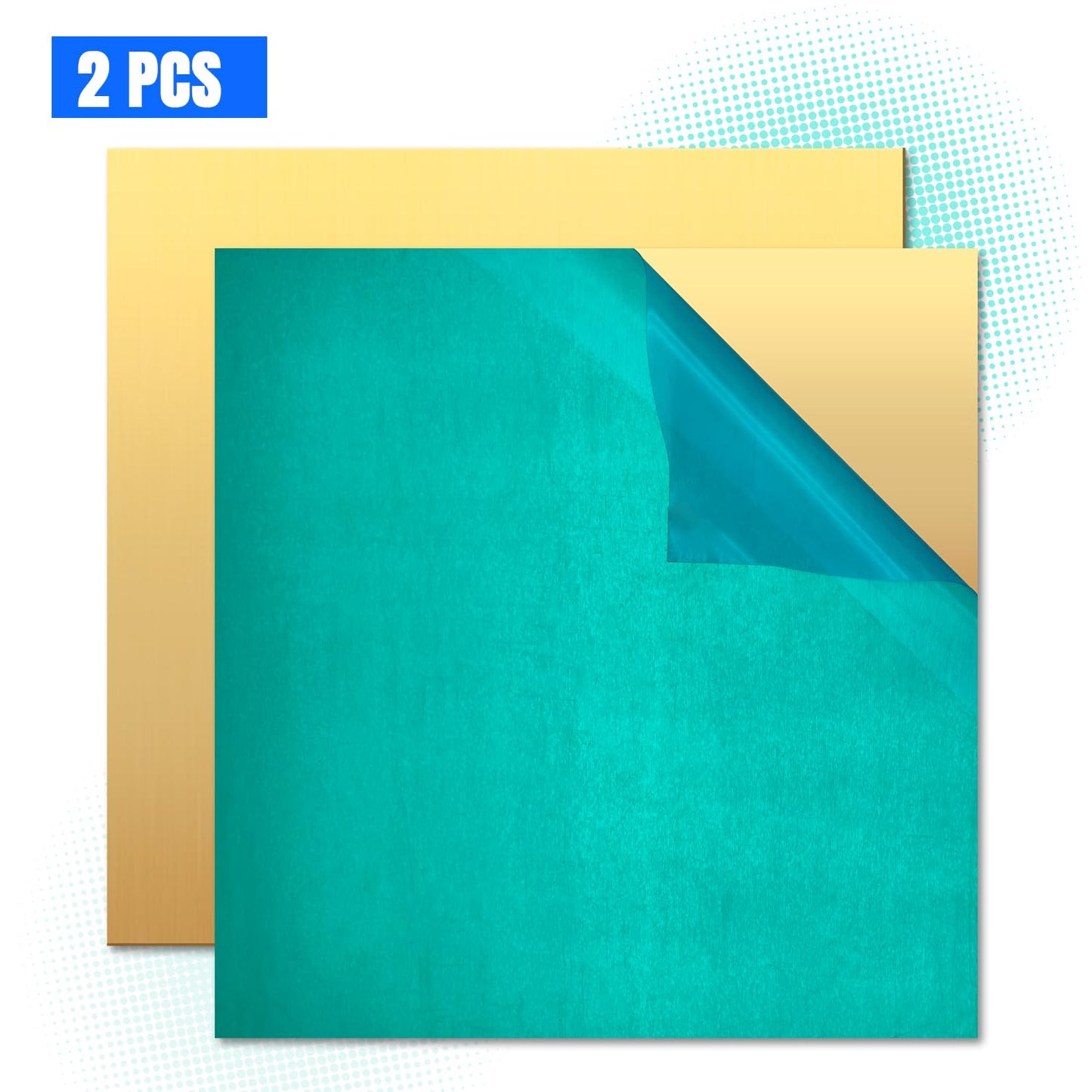 Brass Sheet,4" x 4"-18 Gauge(1mm) Thickness,99.9% Pure Brass Plates for DIY, Jewelry, Electrical, Repair, Industrial(2 Pac）