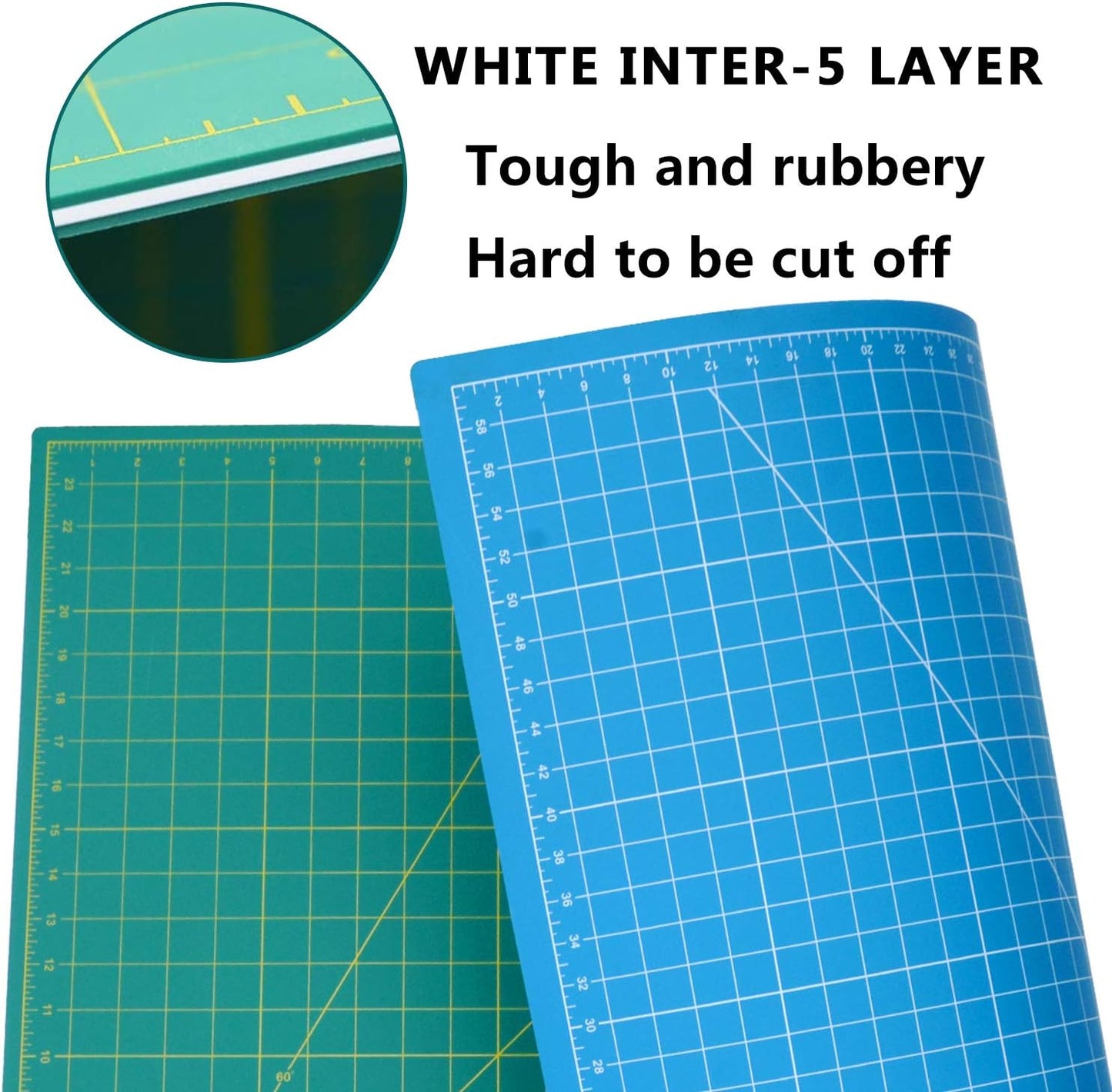 WORKLION 24" x 36" Large Self Healing PVC Cutting Mat, Double Sided, Gridded Rotary Cutting Board for Craft, Fabric, Quilting, Sewing, Scrapbooking - Art Project…