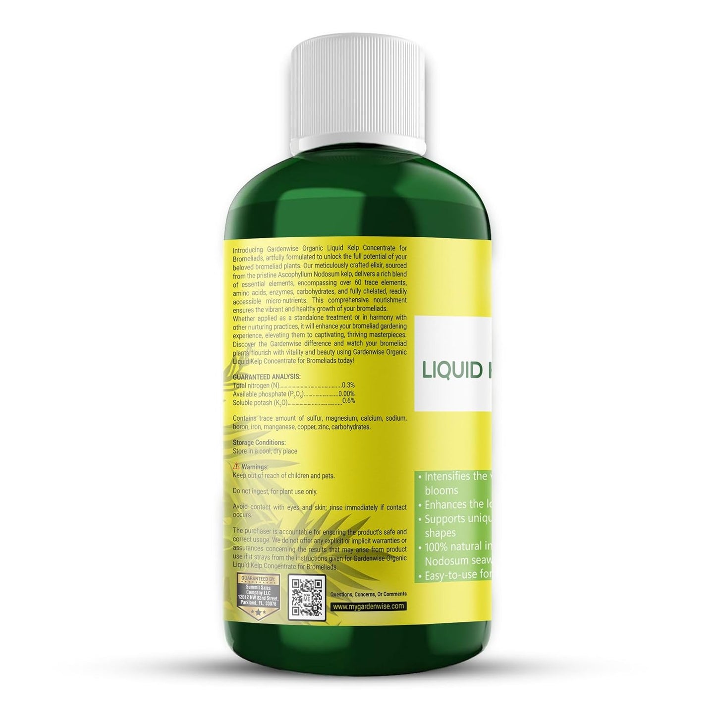 Organic Premium Kelp Seaweed Fertilizer - Bromeliad Fertilizer - Liquid Plant Food, Bromeliad Potting Mix Enhancer - Ideal for Bromeliad Plant & Live Plant Care (32 OZ)
