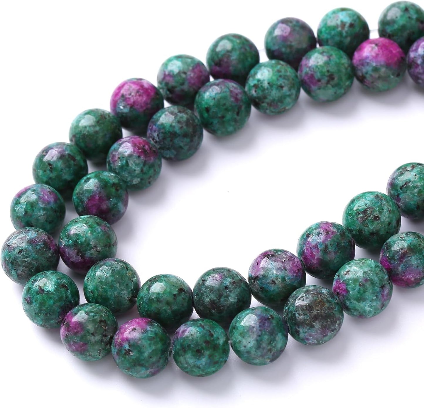 90pcs 4mm Natural Epidote Zoisite Stone Beads for Jewelry Making DIY Bracelet Necklace Accessories 15" Energy Healing Power Stone Beads