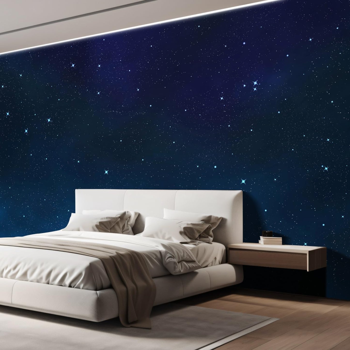 wall26 Wall Sticker/Wall Mural Beautiful Scenery of The Starry Night, Not Peel and Stick, Non-Woven Wallpaper Decorative for Bedroom, Living Room, Office - 132x192 inches