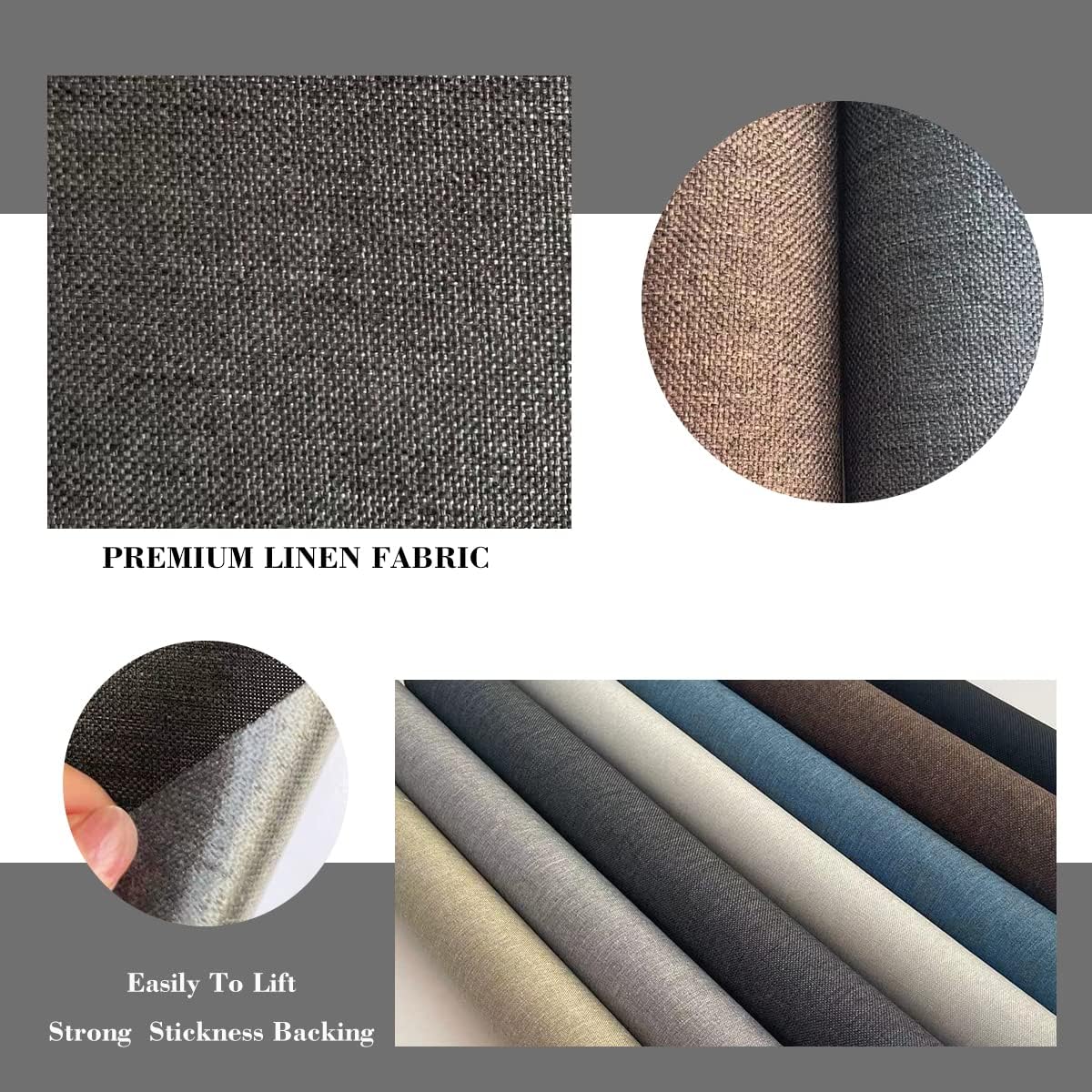 Fabric Repair Patches, 17X158 Inch Linen Repair Tape Self-Adhesive Fabric Patches Durable, DIY Large Linen Tape for Sofa, Couches, Furniture, Chair, Clothing （17X158 Inch, White）