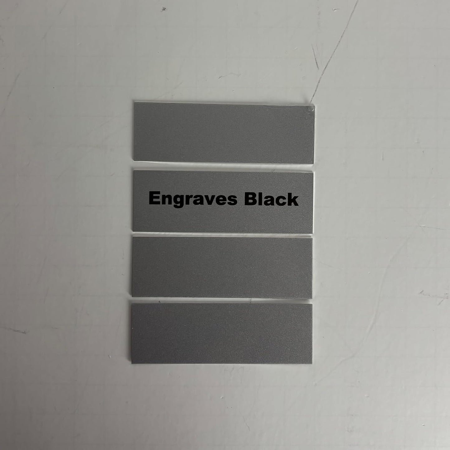 Blank Metal Plates for Laser Engraving - 4 Pack | Aluminum Sheets 0.020" Thick | CO2, Diode, Fiber Laser Compatible | Multiple Sizes & Colors (Silver (engraves black), 2x11.25 inch)
