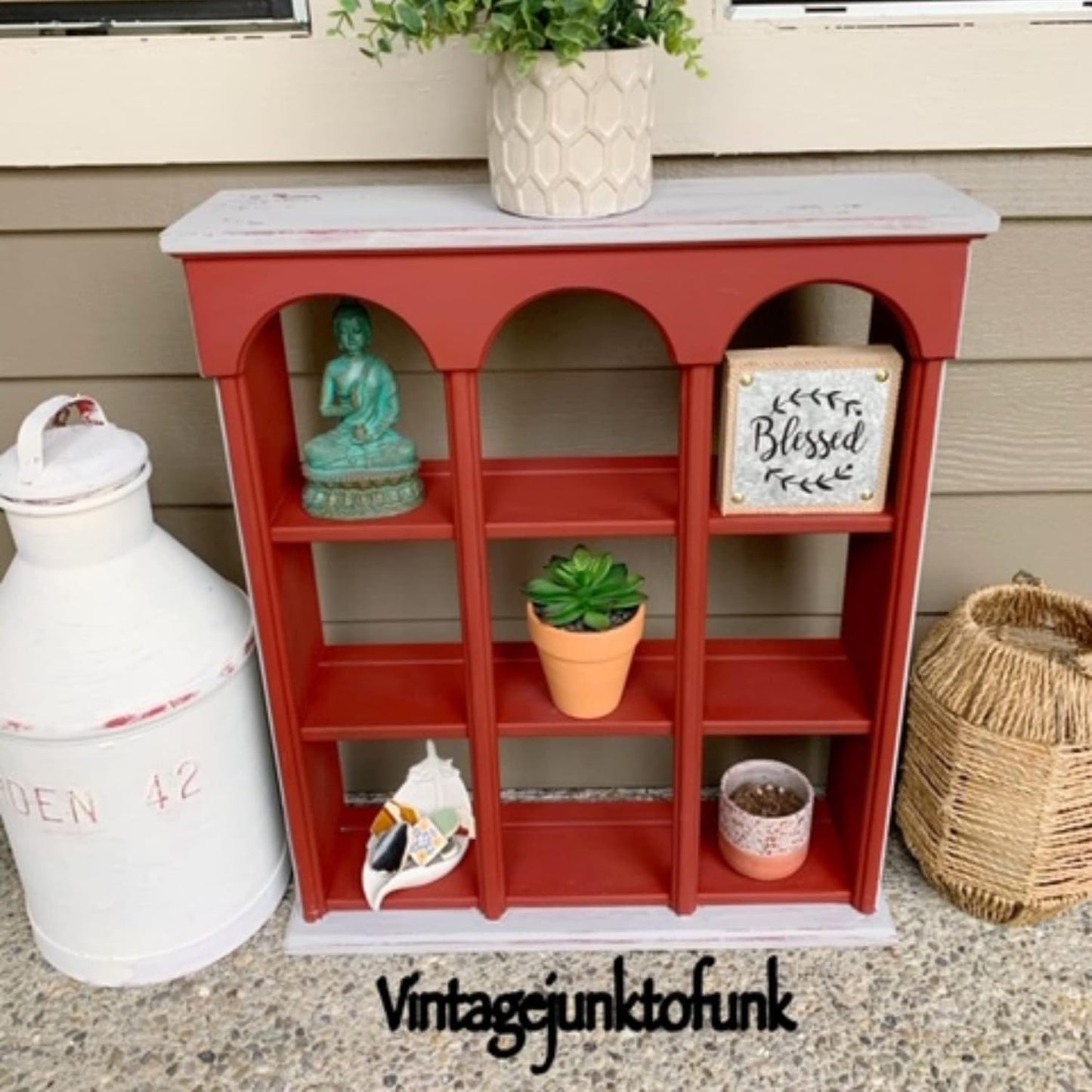 Dixie Belle Paint Company Chalk Finish Furniture Paint - Rustic Red (8oz) - Matte Brick Red Chic Chalk Mineral DIY Furniture Paint