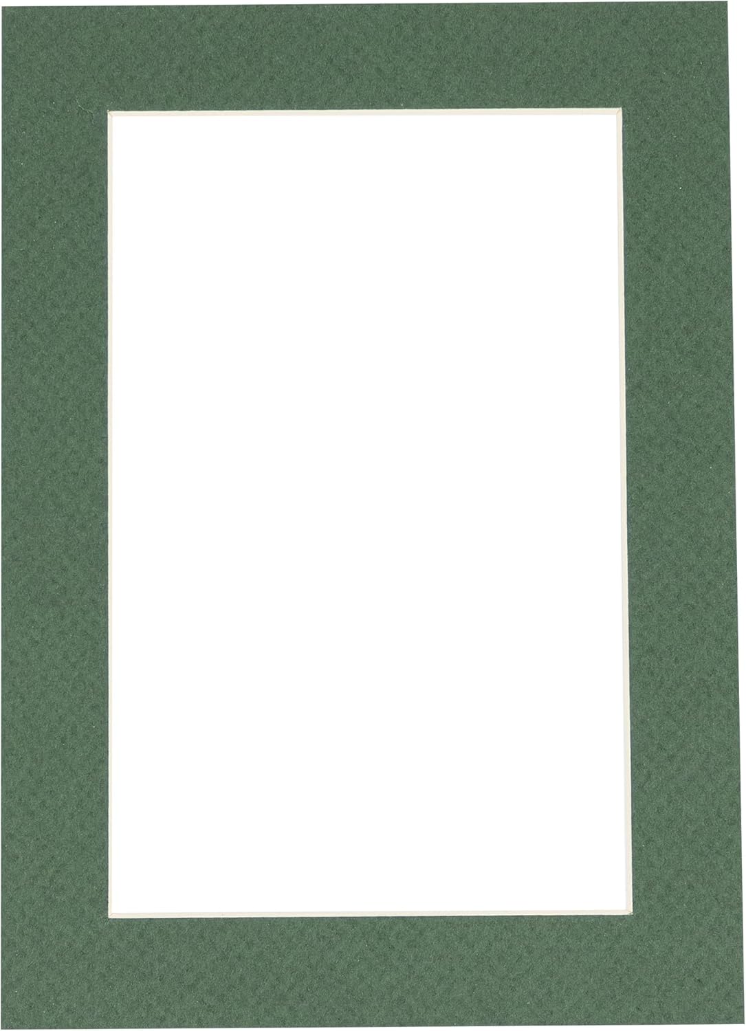 6x8 Mat for 8x10 Frame - Precut Mat Board Acid-Free Hunter Green 6x8 Photo Matte Made to Fit a 8x10 Picture Frame, Premium Matboard for Family Photos, Show Kits, Art, Picture Framing, Pack of 1 Mat
