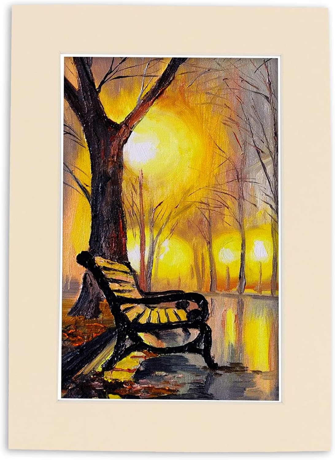 8x10 Mat Bevel Cut for 5x8 Photos - Acid Free Cream Precut Matboard with Backing Board and Crystal Clear, Self Seal Photo Mat Bag - for Pictures, Photos, Framing - 4-ply Thickness