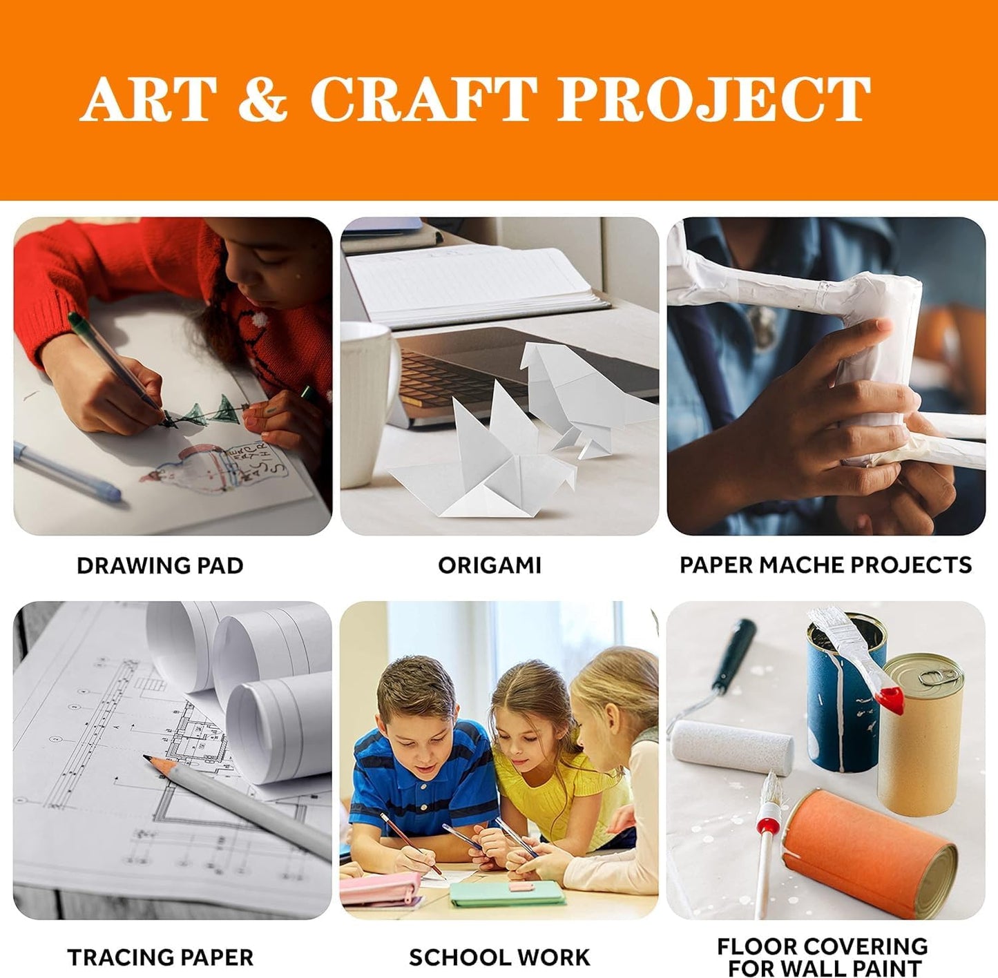 9"x12" White Paper for Art Craft 100 Sheets Drawing Paper for Sketching Painting Coloring Doodles Arts Supplies