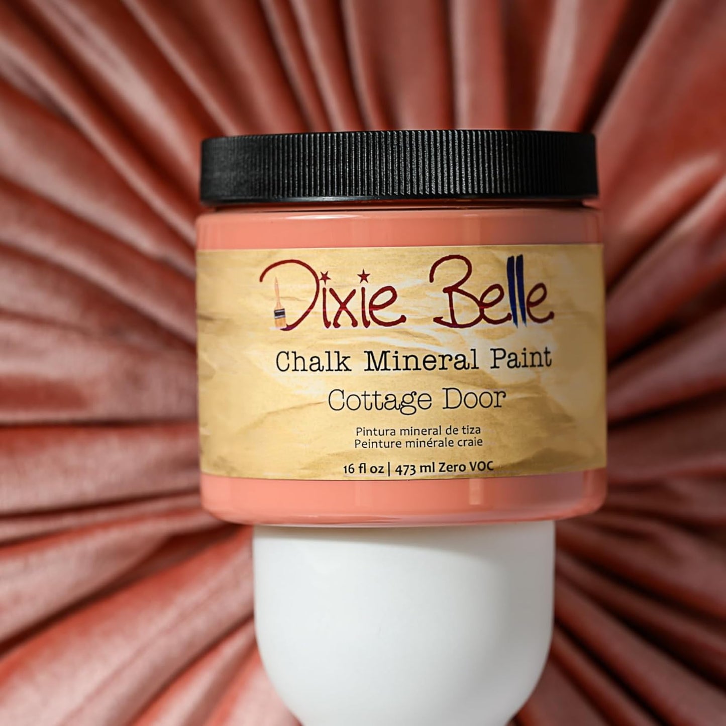 Dixie Belle Paint Company Chalk Finish Furniture Paint - Cottage Door (4oz) - Matte Dusty Coral Chic Chalk Mineral DIY Furniture Paint