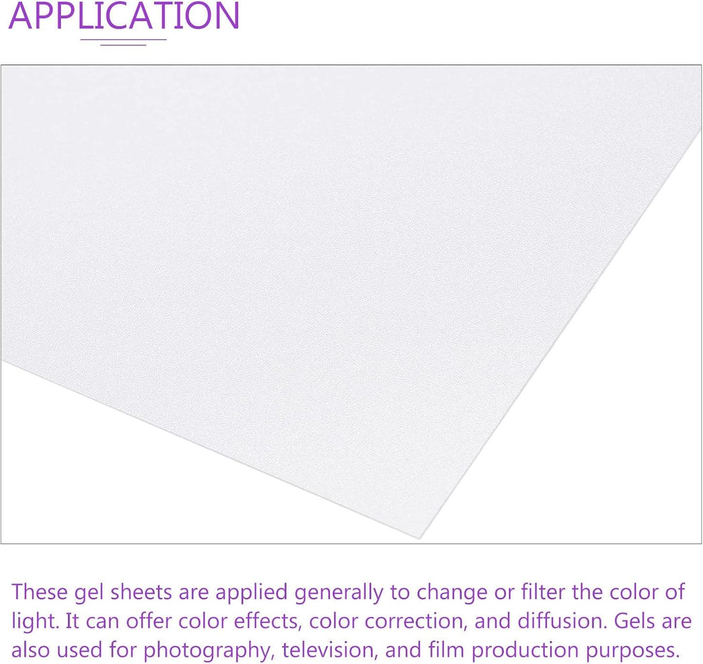 DMiotech 4Pcs Color Correction Gel Light Filter Overlay Transparent Plastic PVC Sheets Matte Translucent for Photo，Film,Video