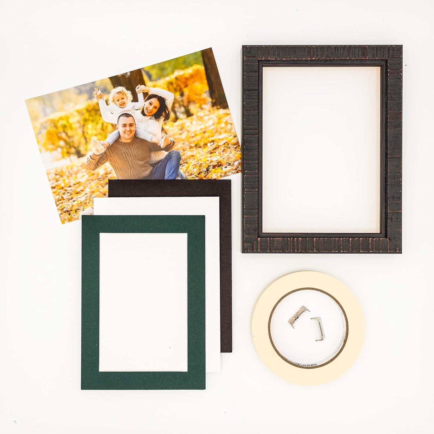 Pack of 25 Acid Free 8x10 Mats Bevel Cut for 5.5x8.5 Photos - Forest Green Precut Matboards For Pictures, Photos, Framing - 4-ply Thickness