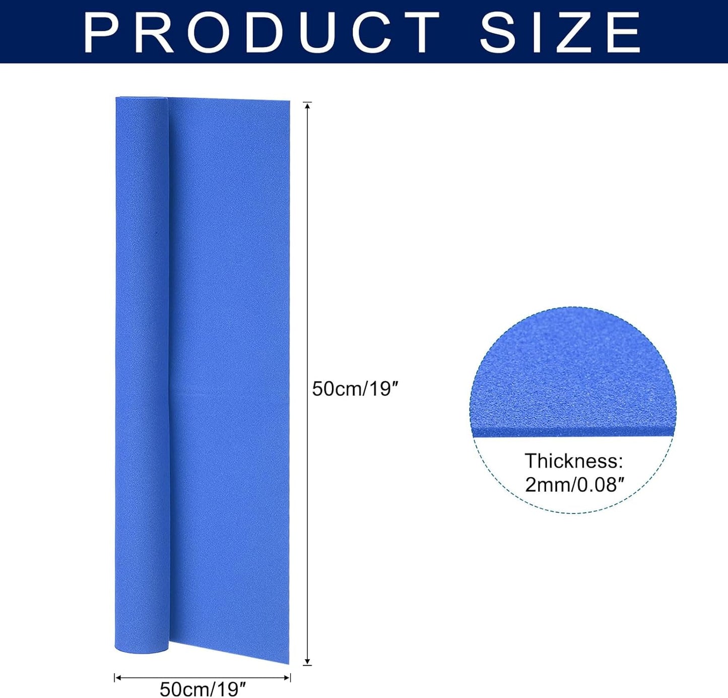 MECCANIXITY Foam Sheets Crafts 19x19 Inch 2mm EVA Craft Foam Paper Foam Sheets for Crafts Projects DIY Cosplay Modeling, Dark Blue