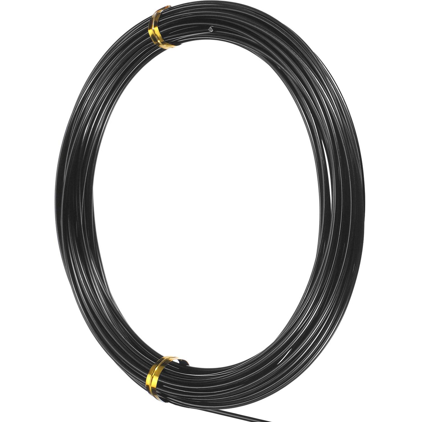 TecUnite Aluminum Craft Wire for Sculpting Armature Bendable Craft Wire for DIY Jewelry Making(Black, 10 M X 1.5 mm, 1 Roll)