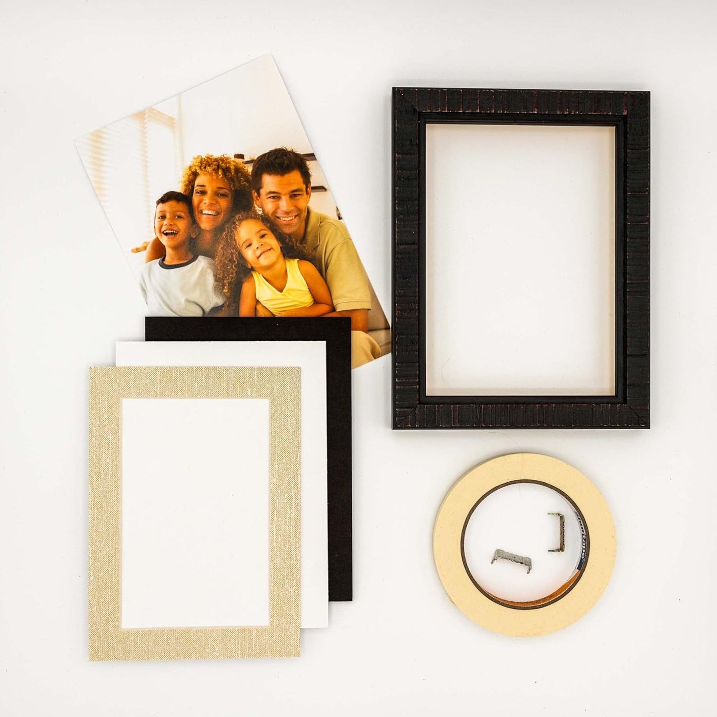 Poster Palooza 8.5x11 Mat Bevel Cut for 7x9 Photos - Acid Free Fresh Linen Canvas Precut Matboard - For Pictures, Photos, Framing - 4-ply Thickness
