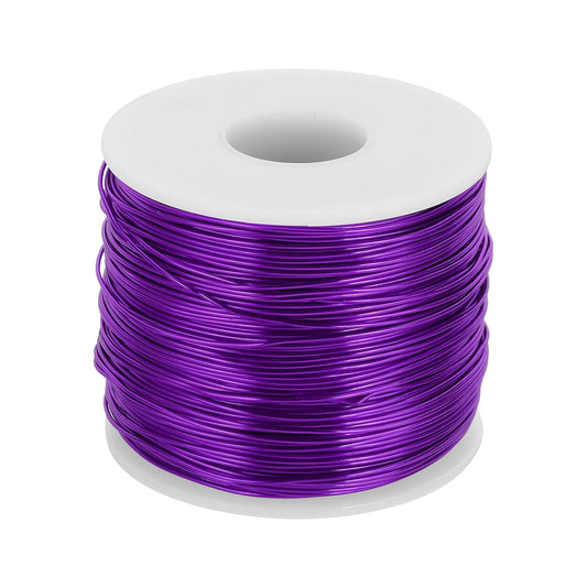 MECCANIXITY 18 Gauge Anodized Aluminum Craft Wire Bendable Bonsai Training Wire 492 Feet 1mm for Sculpting Crafts Wreath Floral Beading Jewelry Making, Purple