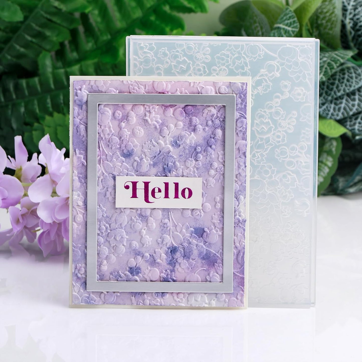 BAOFALI 3D Embossing Folder for Card Making,Beautiful Flower Plastic Texture Fades Embossing Folder Template for Scrapbooking Cardstock Album DIY Decoration Paper Crafting 6.3x4.5inch