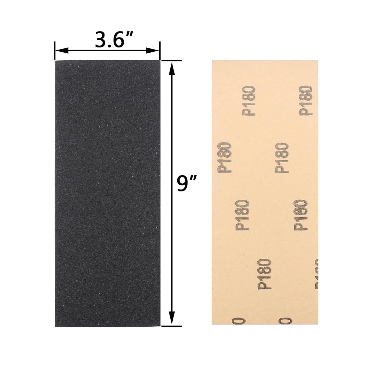 30Pcs 9 x 3.6 Inchs 180 Grit Wet and Dry Handmade Universal Sanding Sheets, Suitable for Woodworking Furniture/Automobiles/Metal/Lacquer Polishing Sandpaper