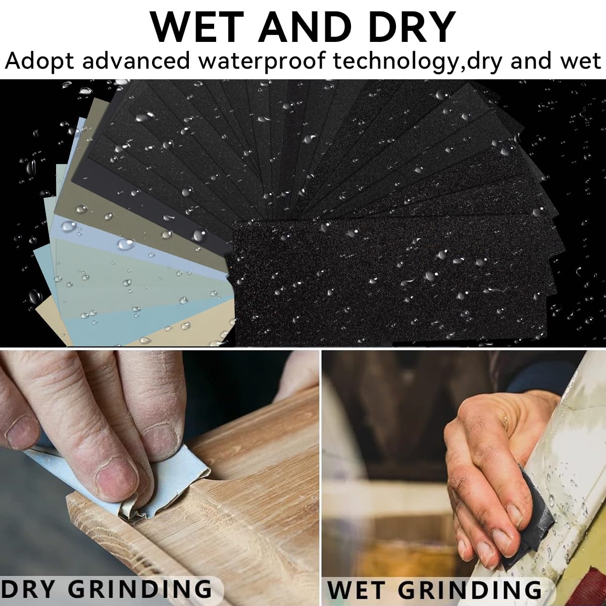 24 Piece Ultra Fine Sandpaper Set 2000/3000/5000/7000/10000/20000 Grit Wet/Dry Sandpaper 9x3.6 Inches, Suitable for Automotive Polishing, Metal, and Wood Turning Finishing.