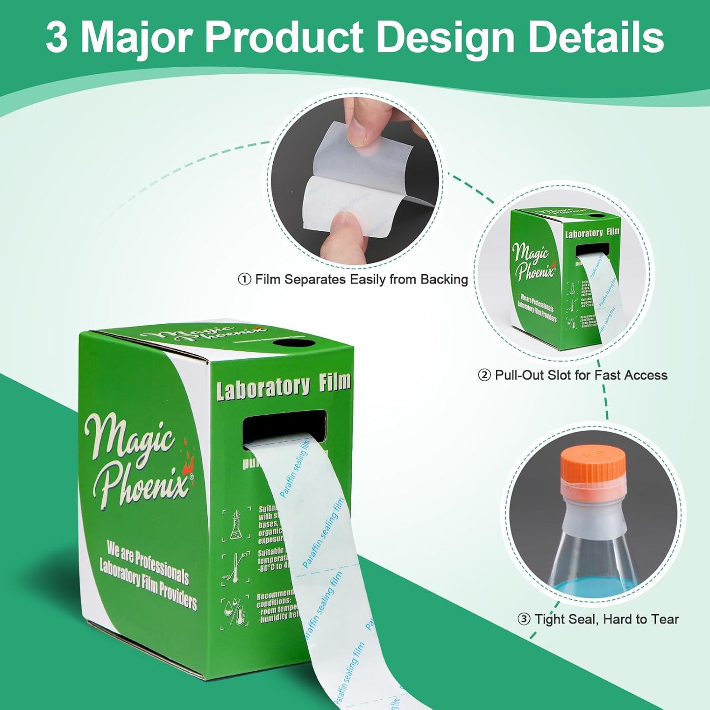 BM-PSF-992 Laboratory Film, Lab Sealing Film, Plastic Film, PM992, 1.2” (3 cm) x 591” (15 m), Self-Sealing Wrap for Plant Grafting and Laboratory Use, No Cutting Required (BM-PSF-992)
