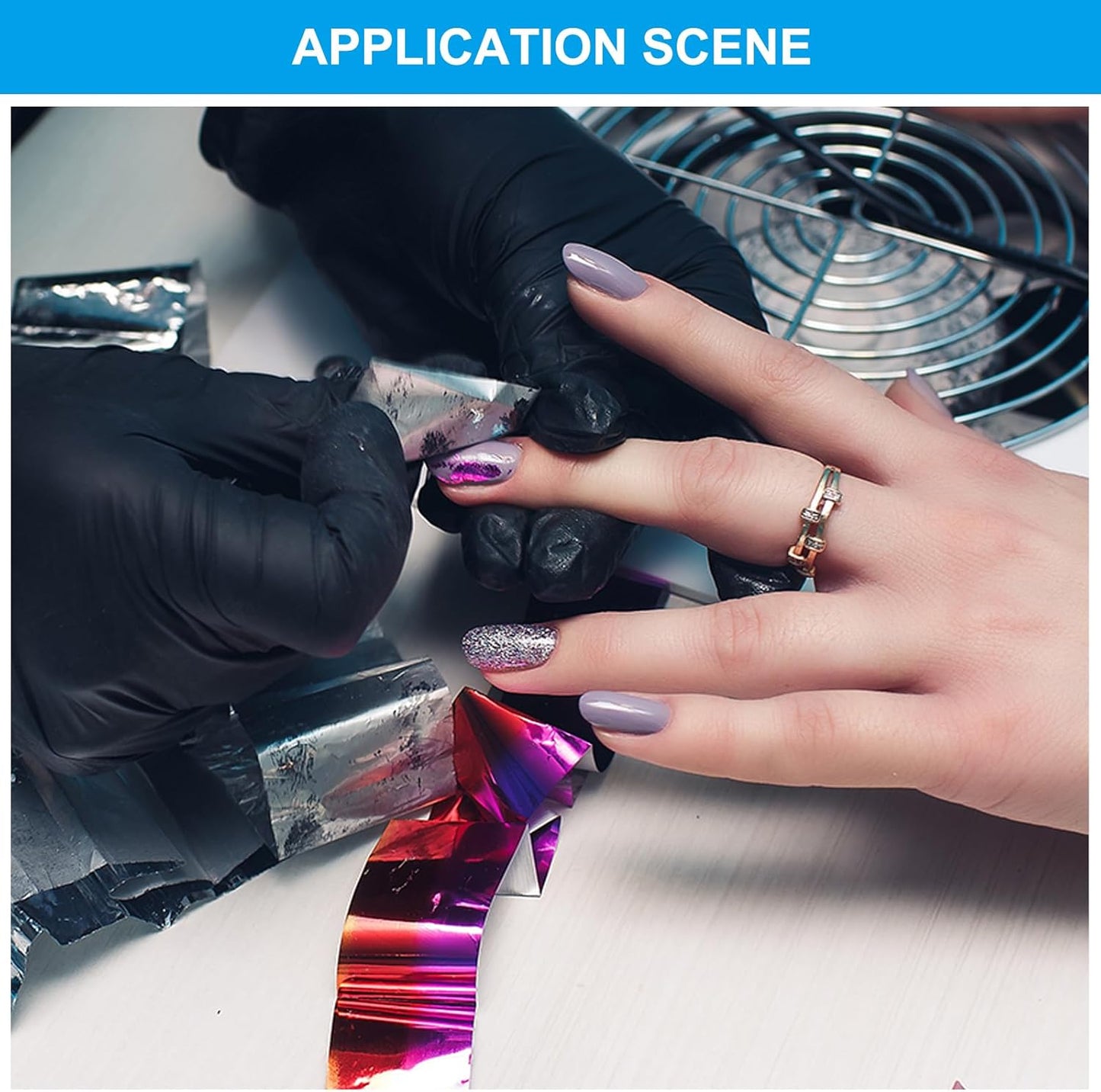 PATIKIL 5"x400Ft Hot Stamping Foil Paper, Heat Transfer Hot Stamping Paper Foil Roll for Leather DIY Logo Decor Craft Gift Package Scrapbook Card, Light Silver
