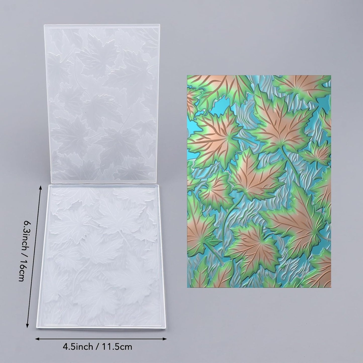 BAOFALI 3D Autumn Theme Plastic Embossing Folders Maple Leaf for DIY Scrapbooking Photo Album Card Paper Craft Decoration for Card Making,Embossing Template Paper Card Embossing Stencil