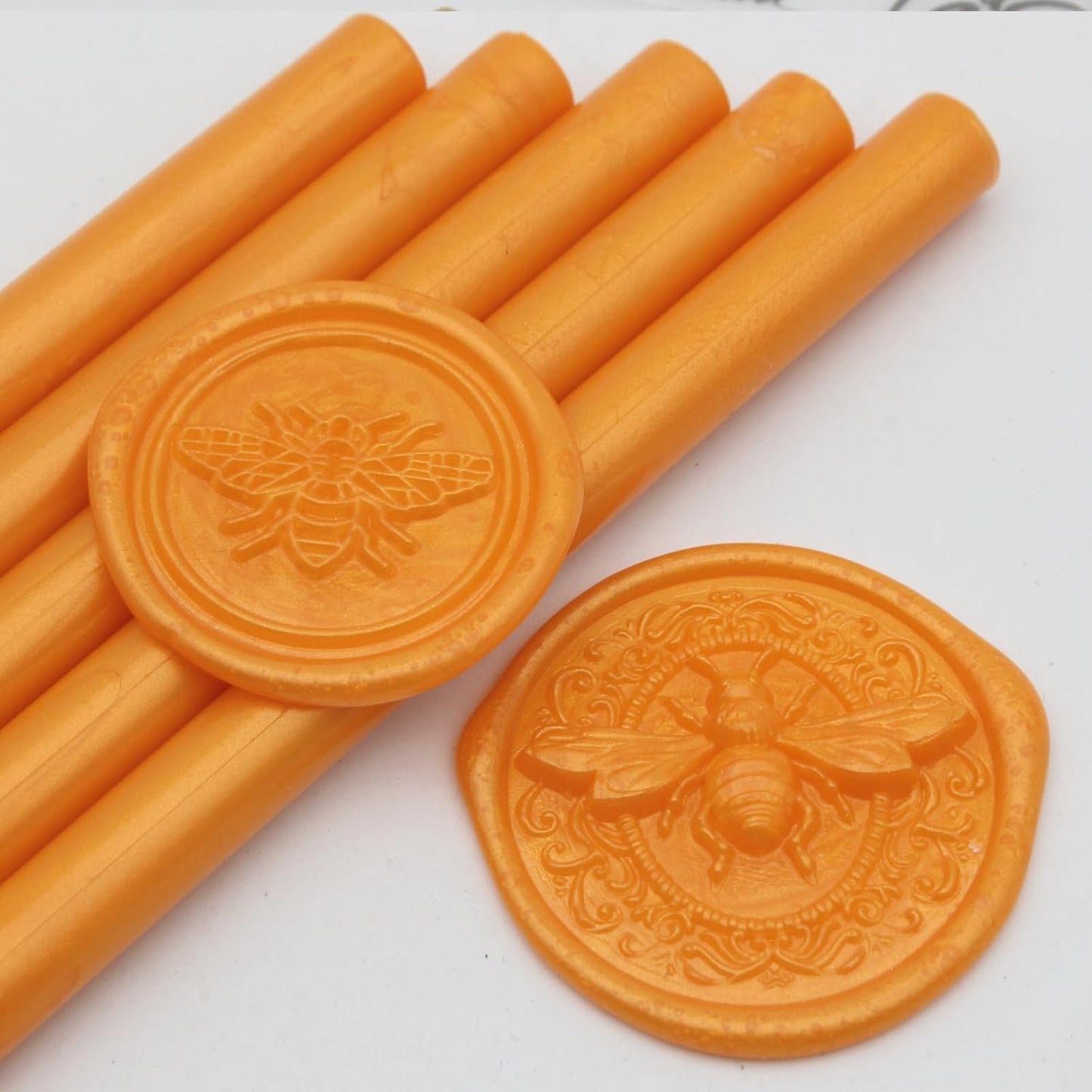 Bright Orange Wax Seal Sticks 26pcs, Andotopee Glue Gun Wax Seal Sticks for Wax Seal Stamp, Premium Sealing Wax for Envelope Letter Seal Wedding Invation Craft Adhesive, Great Gift Ideas (Mini Size)