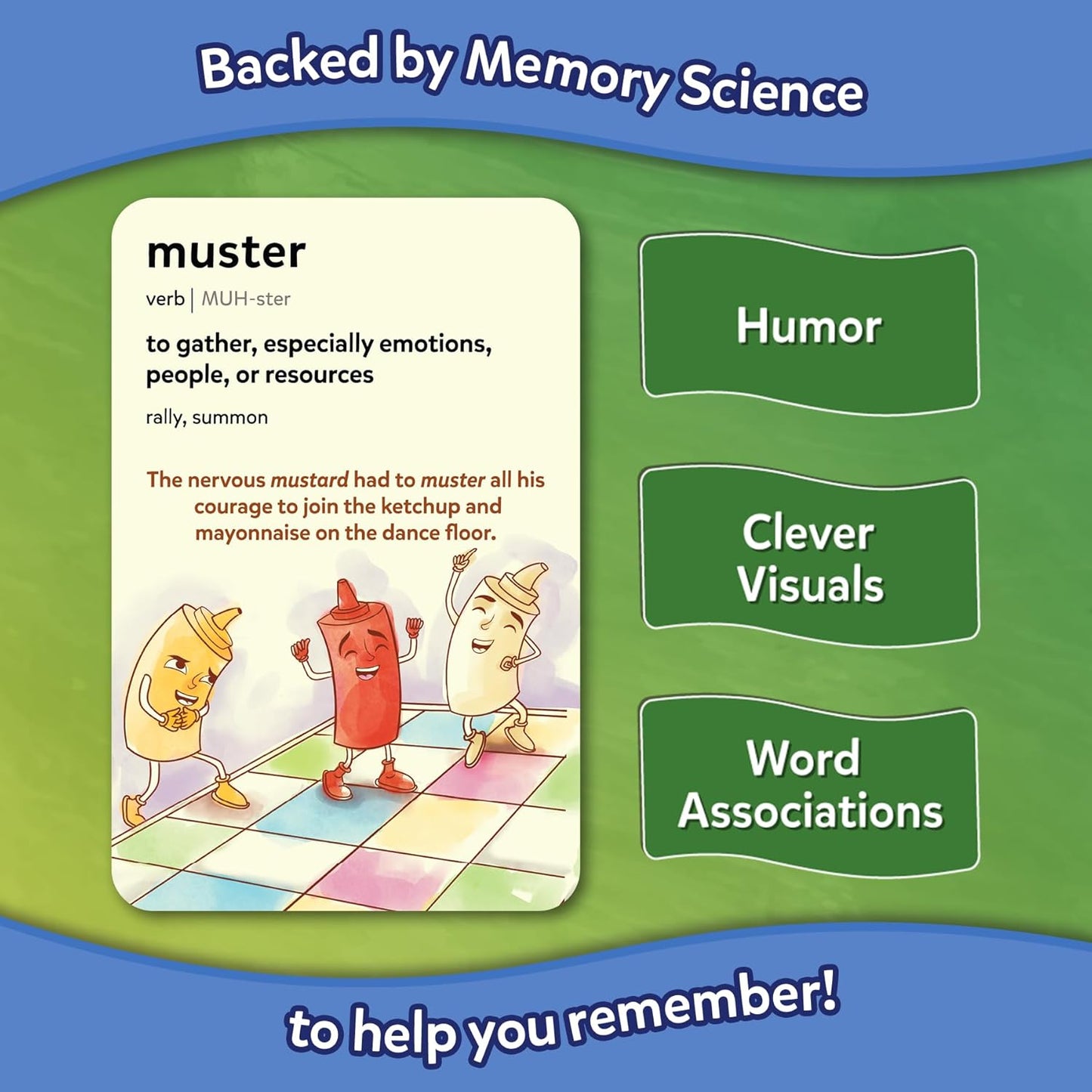 Skillmatics Vocabulary Flash Cards for Kids - Learn 100 Words with Wordplay, Visuals, & Soundplay, Christmas Stocking Stuffers, Educational Gifts for Ages 8, 9, 10 & Up, Screen-Free Language Game