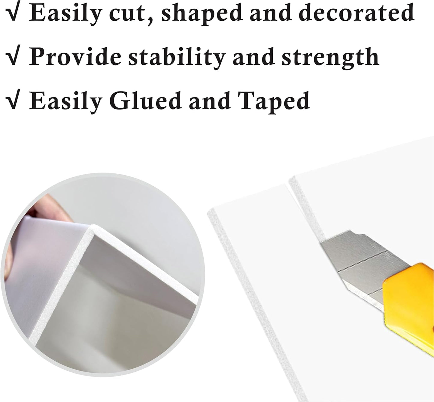 12 Pack Foam Core Board, ZJCEASER 12 x 16 White Poster Board, 3/16" Thickness Sign Board Craft Foam Sheet for Signboards, School Projects, University Displays, College Events, Arts & Crafts, Framing
