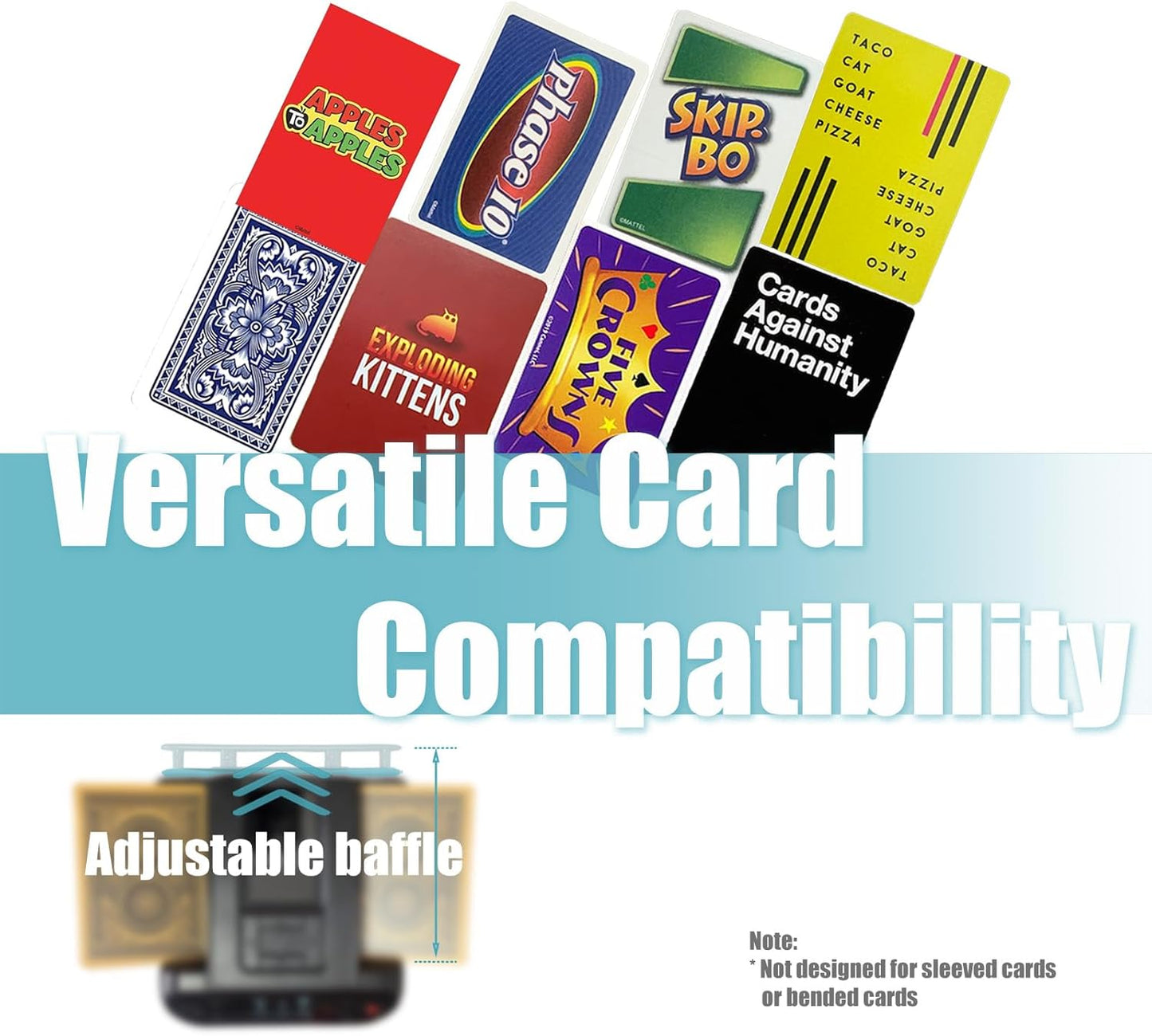 2025 New Smart 2-in-1 Automatic Card Shuffler and Dealer,Programmable Card Dealer,Card Shuffler 2 Deck,360° Rotation,Ultra Quiet,Rechargeable,Support 12 Players (Black Pro+8 remotes)