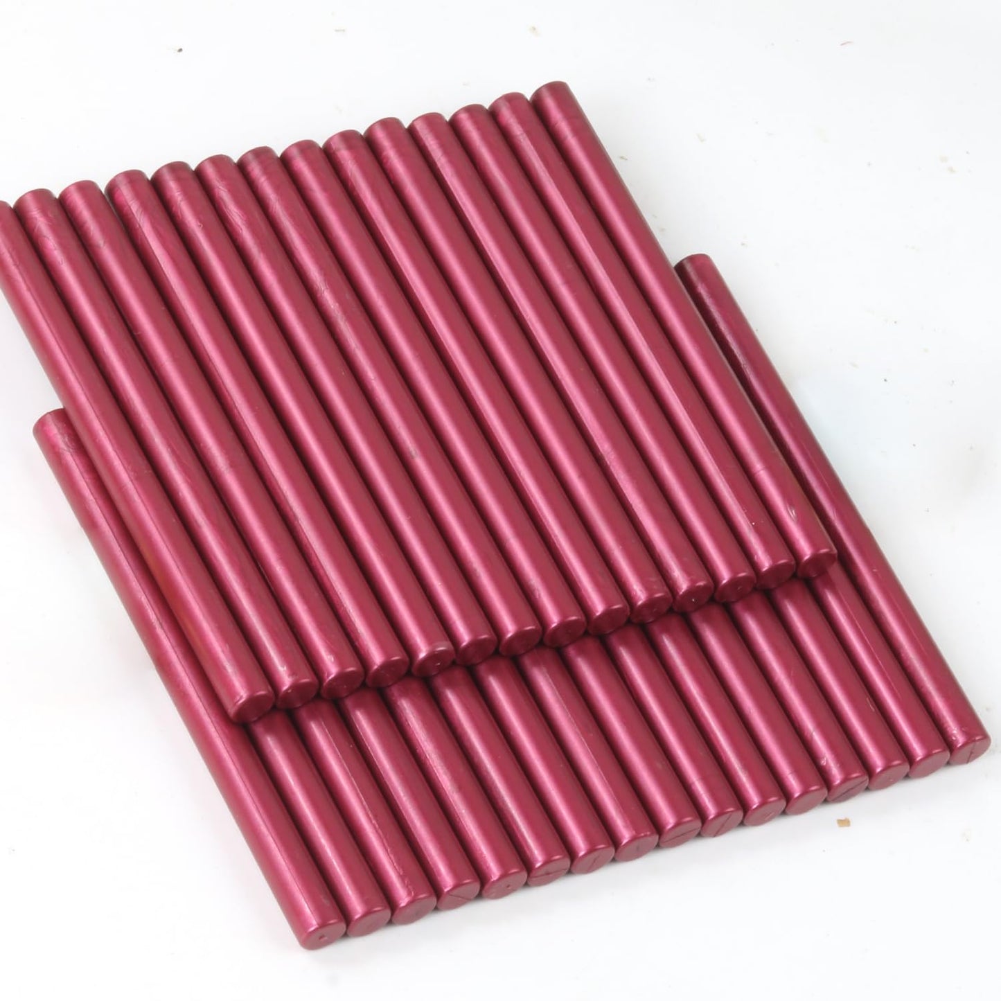 Purplish Red Wax Seal Sticks, 30pcs Sealing Wax Sticks, HOSEALING Glue Gun Wax Seal Sticks for Wax Seal Stamp, Premium Sealing Wax for Wedding Invitations, Letter, Envelope (Mini Size)
