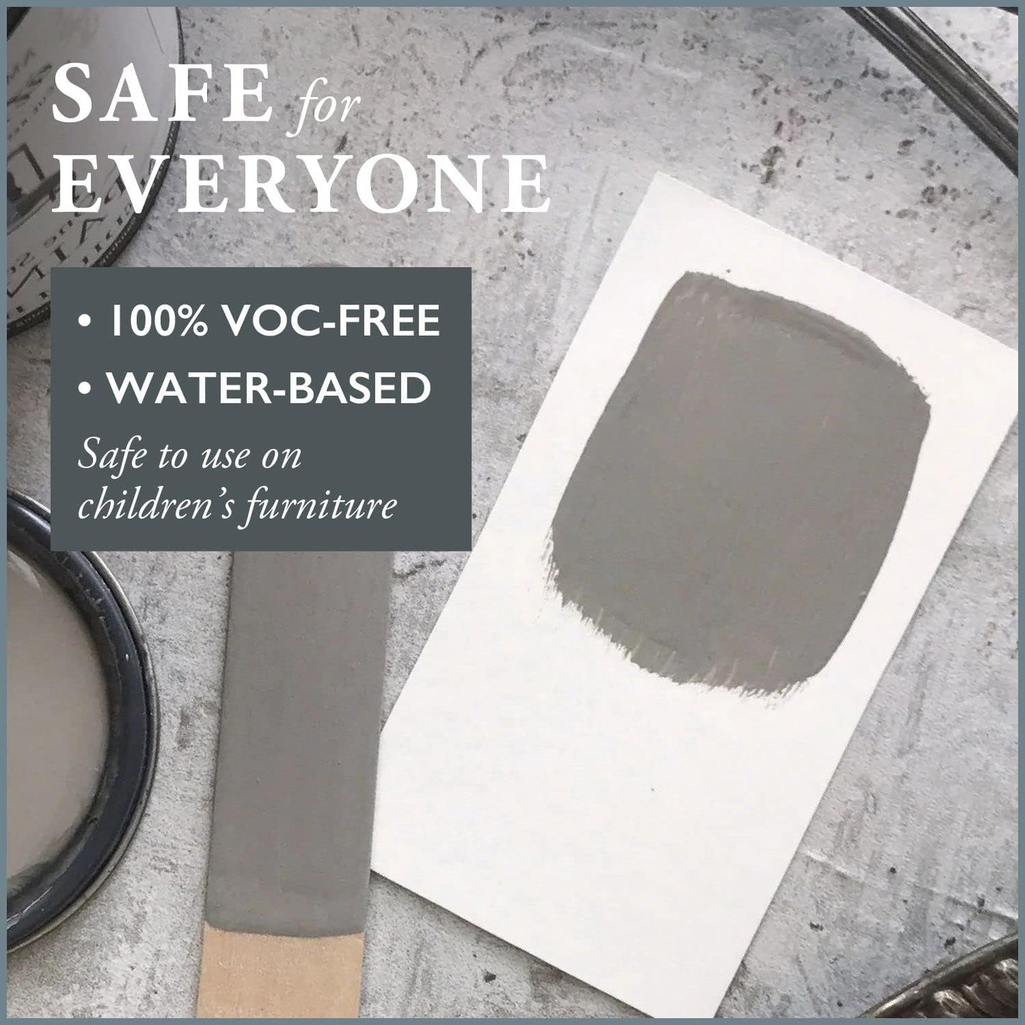 AMY HOWARD AT HOME Chalk-Based One Step Paint for Furniture, Cabinetry, Decor, Finish, and More | No Stripping, Sanding, or Priming | Medium Base | 32 Ounce | Selznick Grey