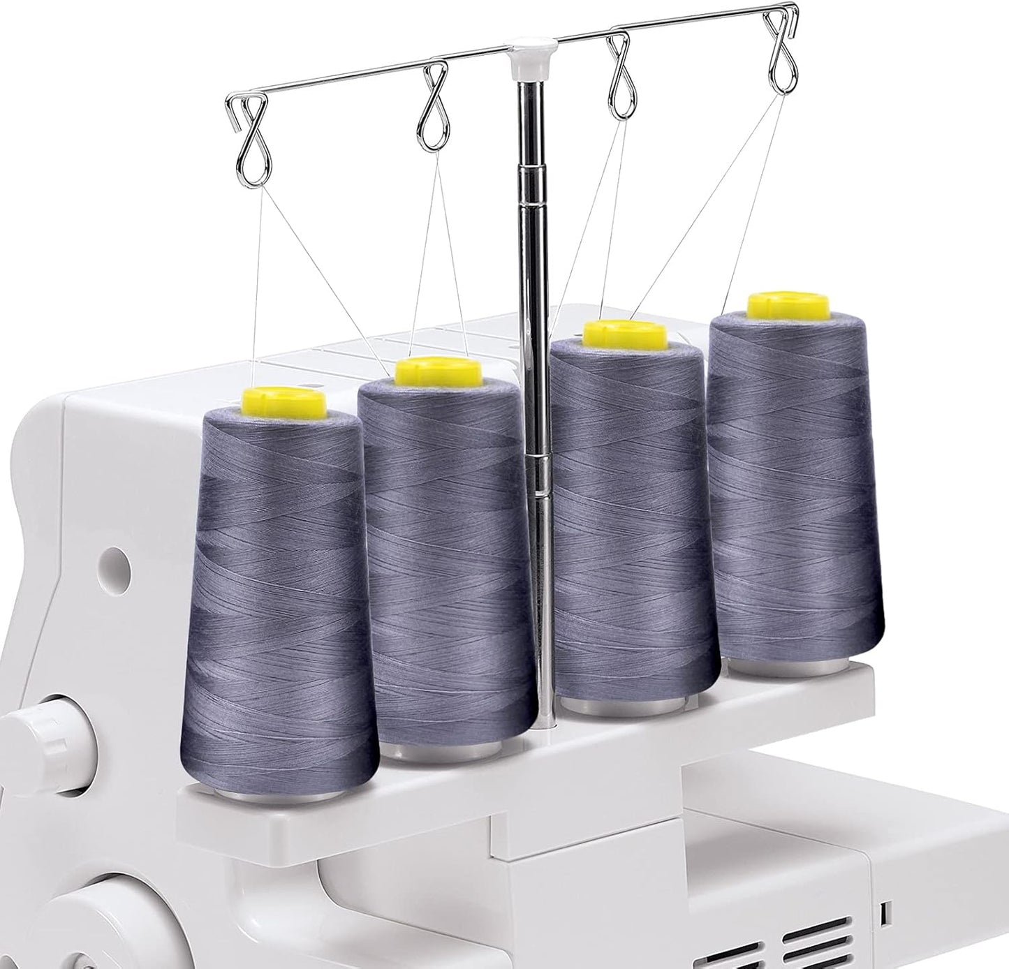 Tortoise 4 Cones of 3000 Yards Each Spool Thread for All Purpose, Serger, Overlock, Quilting, Sewing Machine - 100% Polyester - 40S/2 Tan